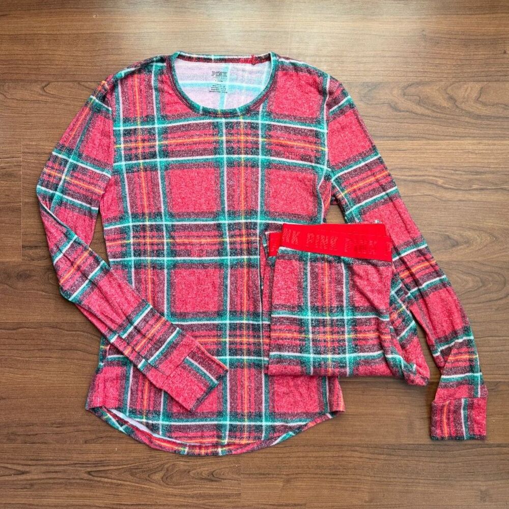 Victorias Secret PINK Plaid Pajama Set
